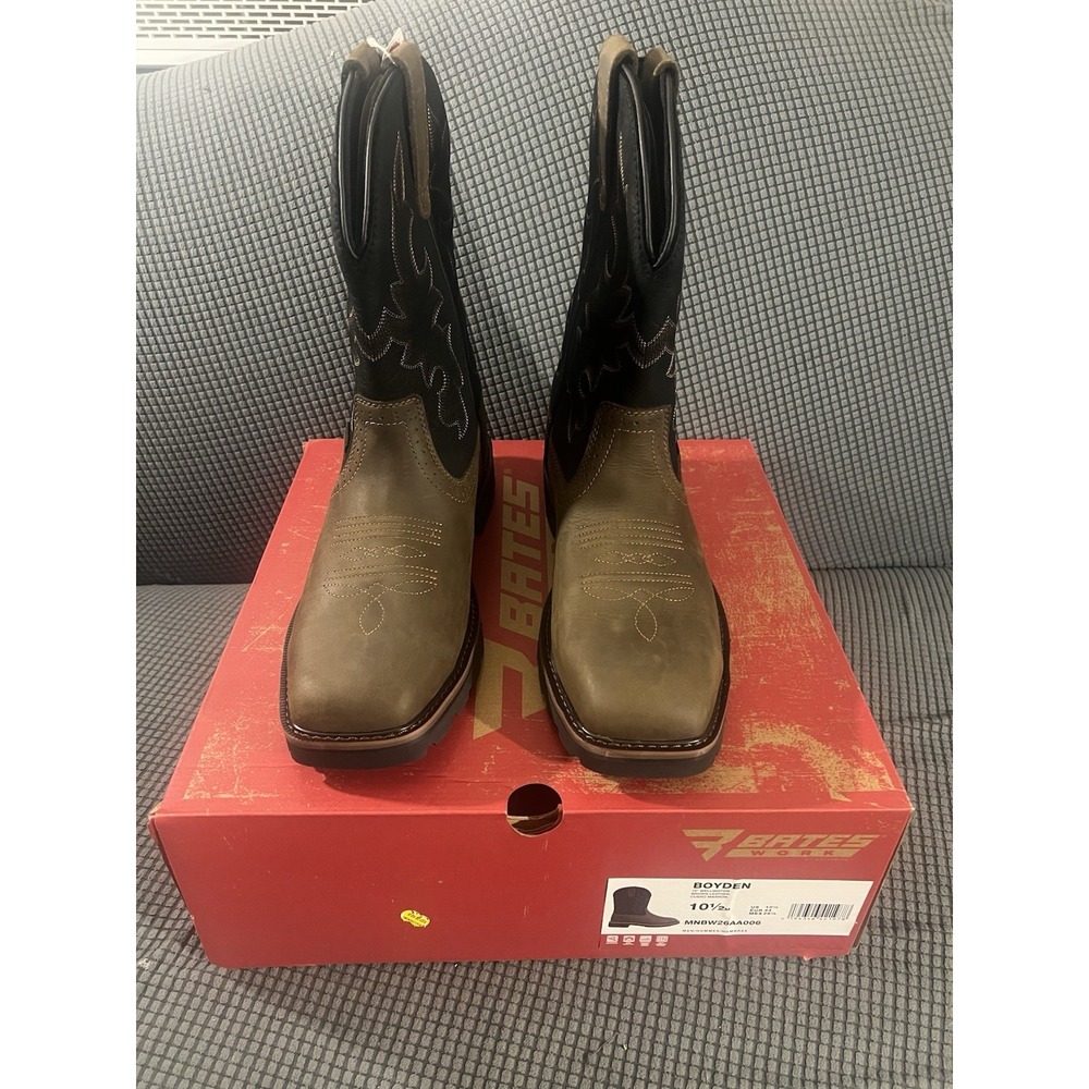 Bates By Wolverine Boyden Western Work Boots Men Size 10.5 Steel Toe Waterproof